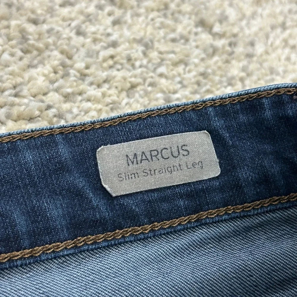 Mavi Marcus‎ Slim Straight Leg Jeans 34x32 (Fits 34X31) Dark Blue Indigo Stretch